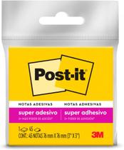 Bloco adesivo 3M post-it 76X76mm amarelo neon 45 folhas Bloco adesivo 3M post-it 76X76mm amarelo neon 45 folhas