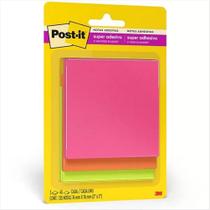 Bloco adesivo 3M post-it 76X76mm cascata 45 folhas