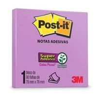 Bloco adesivo 3M post-it 76X76mm lilás 90 folhas Bloco adesivo 3M post-it 76X76mm lilás 90 folhas