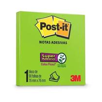 Bloco adesivo 3M post-it 76X76mm limeade 90 folhas Bloco adesivo 3M post-it 76X76mm limeade 90 folhas
