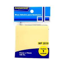 Bloco adesivo 75x75mm amarelo 100f