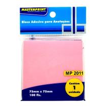 Bloco adesivo 75x75mm rosa 100f