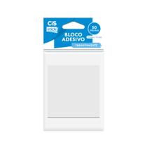 Bloco Adesivo 75x75mm Transparente c/ 50 folhas - CIS