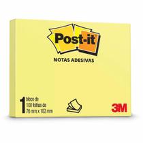 Bloco adesivo 76x102 100 fls amarelo Note Fix 3M Bloco adesivo 76x102 100 fls amarelo Note Fix 3M