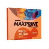 Bloco adesivo 76x102 100 fls laranja Maxprint