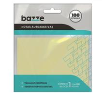 Bloco Adesivo 76x102mm 100 Folhas Amarelo Bazze