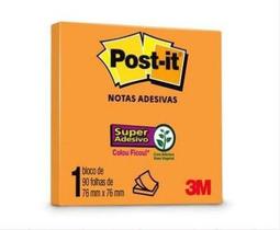 Bloco Adesivo 76X76 90Fls Laranja Post-It 654 - Hb004389316