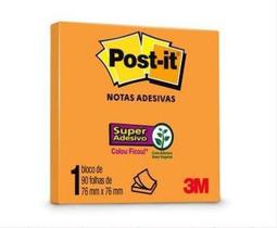 Bloco Adesivo 76X76 90Fls Laranja Post-It 654 - Hb004389316