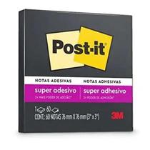 Bloco adesivo 76x76 Preto 60 folhas 3M