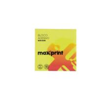 Bloco Adesivo 76x76MM 100Fl Amarelo Neon 743344 Maxprint Bloco Adesivo 76x76MM 100Fl Amarelo Neon 743344 Maxprint
