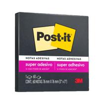 Bloco Adesivo 76x76mm 60 Folhas Post-it Preto 3M