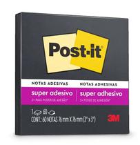Bloco Adesivo 76x76mm Preto Post-It - 3M
