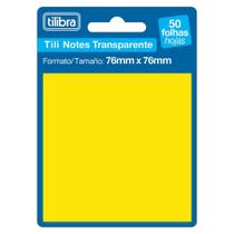 Bloco Adesivo Amarelo Transparente 76 x 76mm com 50 Folhas TILIBRA