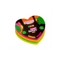 Bloco Adesivo BRW Smart Notes Coração Colorido Neon 70x70m 200 Folhas Bloco Adesivo BRW Smart Notes Coração Colorido Neon 70x70m 200 Folhas