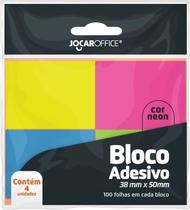 Bloco Adesivo Colorido Neon 38 mm 50 mm 4 Blocos Jocar Office