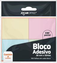 Bloco Adesivo Colorido Pastel 38 mm 50 mm 4 Blocos Jocar Office