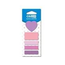 Bloco Adesivo Coração 5un Cis ST0401 Bloco Adesivo Coração 5un Cis ST0401
