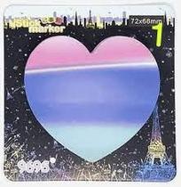 Bloco adesivo coração tie dye - 75 folhas coloridas