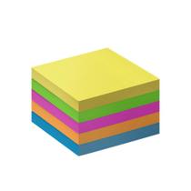 Bloco adesivo cubo 50x50mm 5 cores neon 250fls - ei014 - Multilaser