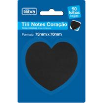 Bloco Adesivo de Notas Preto Coração Tili Notes 73x70mm 50 Folhas Tilibra Anotações Lembretes Bloco Adesivo de Notas Preto Coração Tili Notes 73x70mm 50 Folhas Tilibra Anotações Lembretes