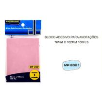 Bloco Adesivo de Notas Rosa 76x102mm com 100 Folhas Masterprint MP2021 Cole e Descole à Vontade