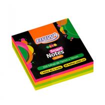 Bloco Adesivo de Notas Smart Notes Cube 76x76mm Colorido Neon 200 Folhas BRW