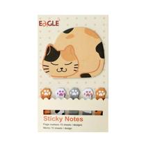 Bloco Adesivo e Marca Página - Sticky Notes - Gato - Eagle