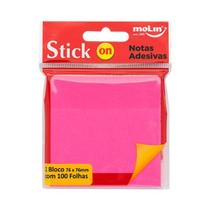 Bloco adesivo neon 76x76 - rosa Bloco adesivo neon 76x76 - rosa