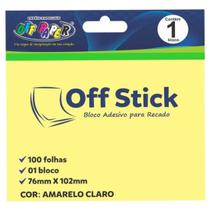 Bloco Adesivo Off Stick 76x102 Amarelo 100 Folhas - OFF PAPER