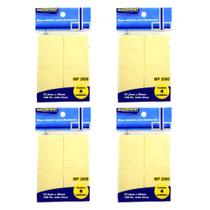 Bloco Adesivo p/anotações 37,5x50mm amarelo (04 pacotes 400F)