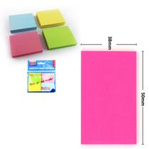 Bloco Adesivo P/ Recados 38x50mm 100 Folhas Coloridas Kaz
