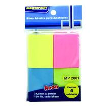 Bloco Adesivo Para Anotações 37.5x50mm Neon 4cores -c/400fls Bloco Adesivo Para Anotações 37.5x50mm Neon 4cores -c/400fls