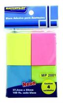 Bloco Adesivo Para Anotações 4 Cores Neon 37.5x50mm 4x100fls Bloco Adesivo Para Anotações 4 Cores Neon 37.5x50mm 4x100fls