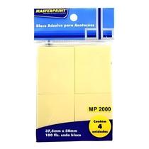 Bloco Adesivo Para Anotações Masterprint Mp 2000 Amarelo Bloco Adesivo Para Anotações Masterprint Mp 2000 Amarelo