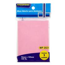 Bloco Adesivo para Anotações Rosa 76x102mm com 100 Folhas Masterprint MP2021