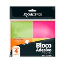 Bloco Adesivo Para Recado Colorido Com 100 Folhas Office