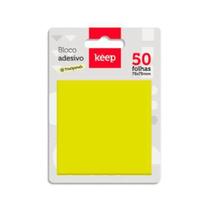 Bloco Adesivo Pet Amarelo 75X75Mm 50 Folhas Keep