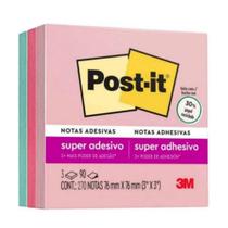 Bloco Adesivo Post-It 3M 76x76 mm Coleção Viajar 270 Fls c/ 3 Cores