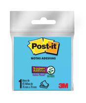 Bloco Adesivo Post It 3M Azul 76x76mm 45 Folhas