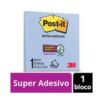 Bloco Adesivo Post It 3M Azul Claro 90 Folhas 76x76mm