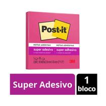 Bloco Adesivo Post-it 3m Pink Neon 76x76mm 90 Folhas