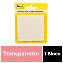 Bloco Adesivo Post-It 73x73mm 36 Folhas TRANSPARENTE