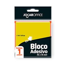 Bloco Adesivo Recado 76x76 Amarelo 100 Folhas - Jocar Office