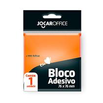Bloco Adesivo Recado 76x76 Laranja 100 Folhas - Jocar Office Bloco Adesivo Recado 76x76 Laranja 100 Folhas - Jocar Office