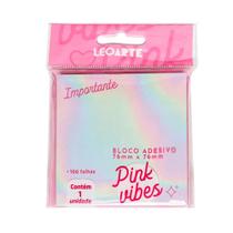 Bloco Adesivo Recado 76x76 Pink Vibes 100 Folhas - Leo&Leo