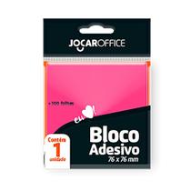 Bloco Adesivo Recado 76x76 Rosa 100 Folhas - Jocar Office