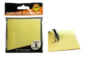 Bloco Adesivo Recado Amarelo 7,6X7,6 Jocar Office(3Und) Bloco Adesivo Recado Amarelo 7,6X7,6 Jocar Office(3Und)