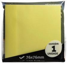 Bloco Adesivo Recado Amarelo 7,6X7,6 Jocar Office(5Und)