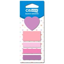 Bloco Adesivo Recado Candy Coração com 5 Modelos com 20 Folhas - CiS Bloco Adesivo Recado Candy Coração com 5 Modelos com 20 Folhas - CiS