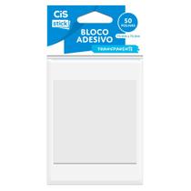 Bloco Adesivo Recado Transparente 75x75 Office Cristal 50 Folhas - CiS